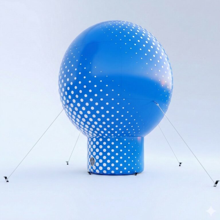 Ballon publicitaire gonflable – un ballon sphérique gonflable classique avec un logo pour les foires et les événements en plein air