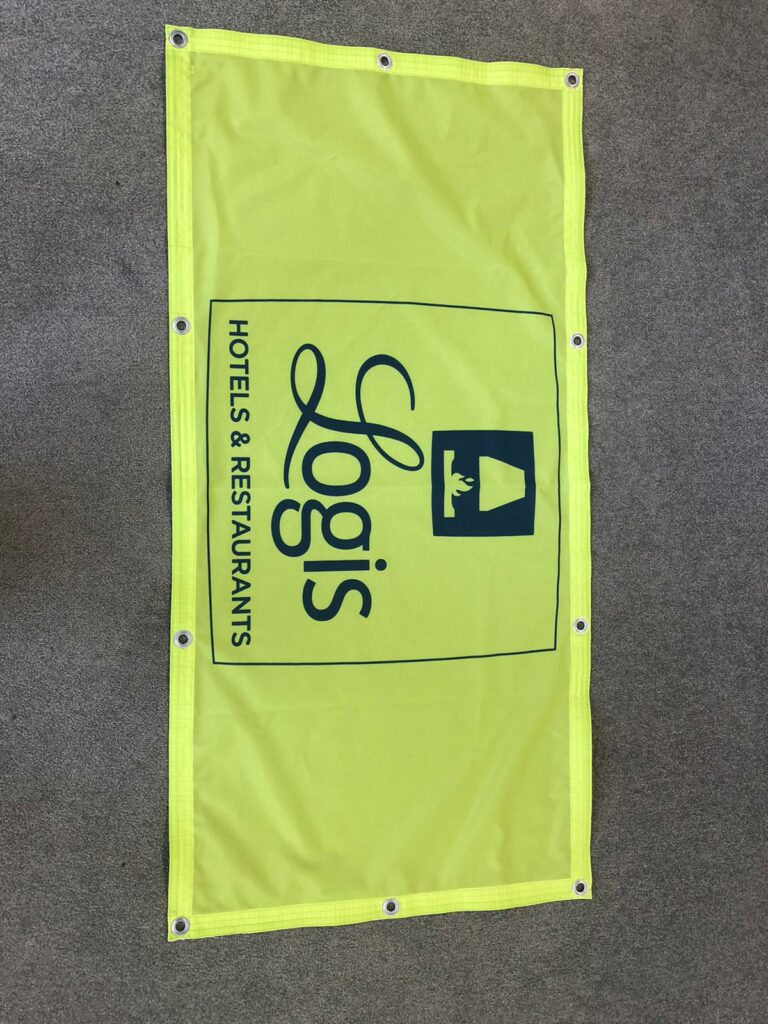 Bannières publicitaires textiles – bannières en tissu léger avec votre propre impression (pour les systèmes d'exposition)