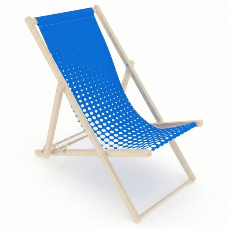 Chaise longue promotionnelle VIGO – une chaise longue pliable personnalisée avec votre logo pour les espaces de plage et de détente.