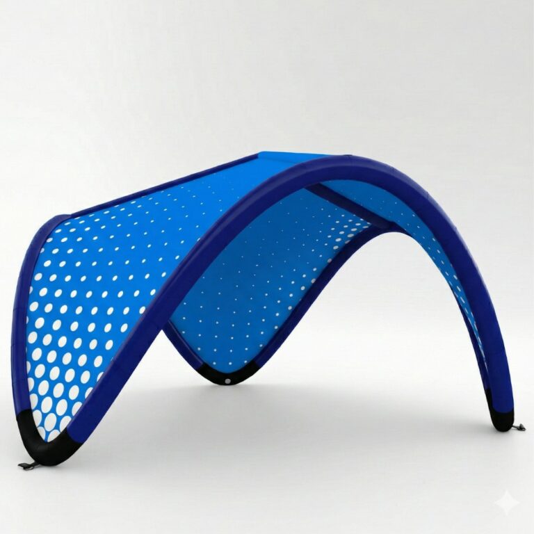 Tente publicitaire étanche Signum Wave – un pavillon événementiel design sans gonflage constant (étanche aux gaz)