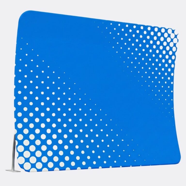 Mur publicitaire modulaire Revo – système d'exposition avec impression remplaçable (montage facile pour les salons professionnels)