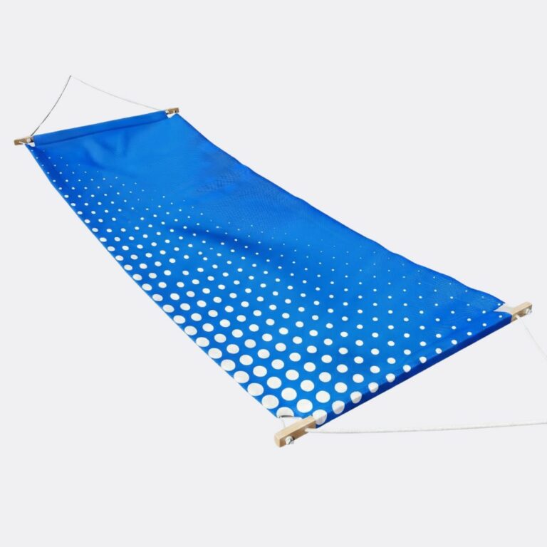 Hamac publicitaire avec impression simple – hamac publicitaire économique personnalisable avec votre logo pour vos événements (montage facile)