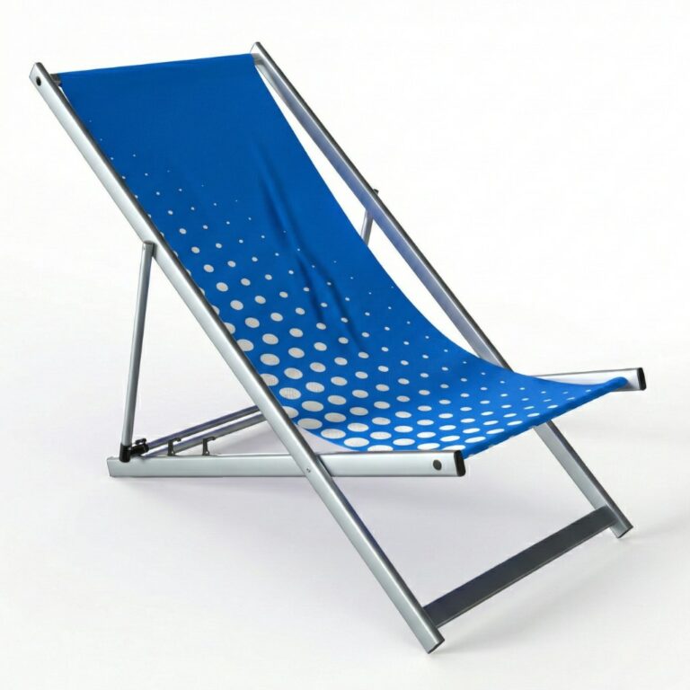 Chaise longue classique en aluminium L – une grande chaise longue classique en aluminium léger (durable et facile à transporter)